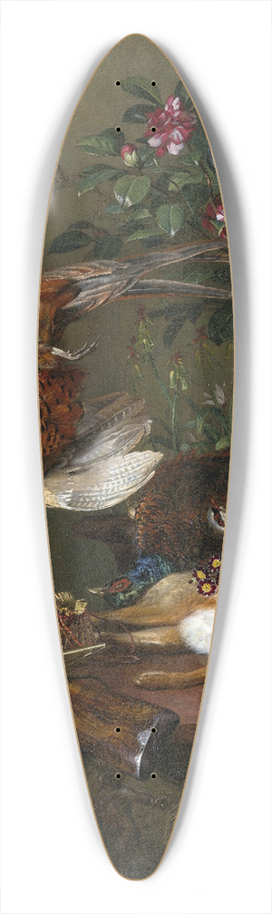 Georgius Jacobus Johannes van Os - Still Life with Game and a Greek Stele 39.3 inch art pintail longboard deck