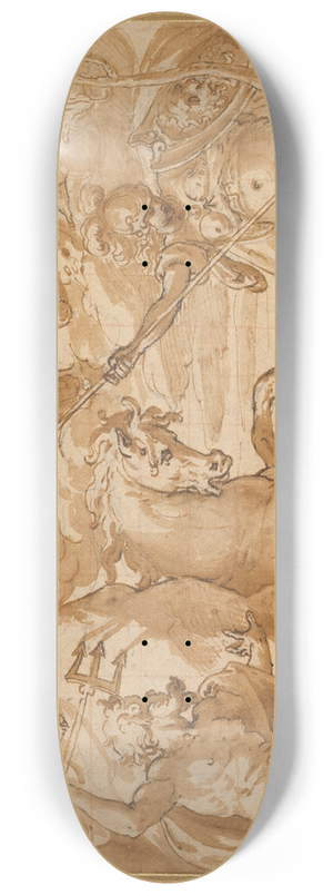 Cesare Nebbia - The Contest Between Athena and Poseidon for the Possession of Athens 8.25 inch art skate deck Cesare Nebbia - The Contest Between Athena and Poseidon for the Possession of Athens 8.25 inch art skate deck