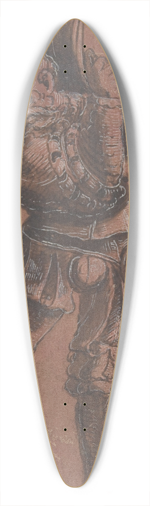 Georg Lemberger - Landsknecht Carrying a Barrel 39.3 inch art pintail longboard deck