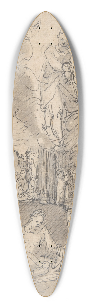 Georg Pecham - The Assumption of the Virgin with the Five Joyful Mysteries of the Rosary 39.3 inch art pintail longboard deck