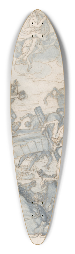 Georg Philipp Rugendas the Elder - Constantines Battle at the Milvian Bridge 39.3 inch art pintail longboard deck