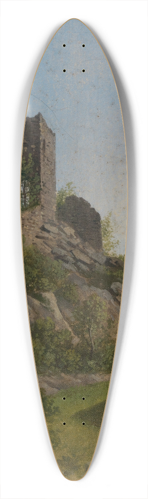 Georg Wilhelm Issel - Ruine mit Haus 39.3 inch art pintail longboard deck