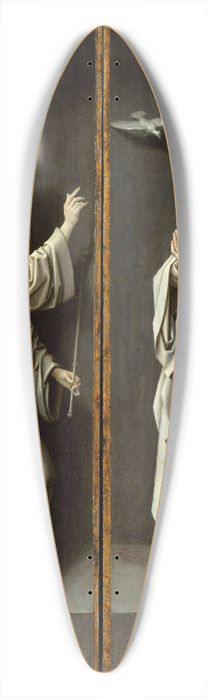 Gerard David - Archangel Gabriel; The Virgin Annunciate 39.3 inch art pintail longboard deck
