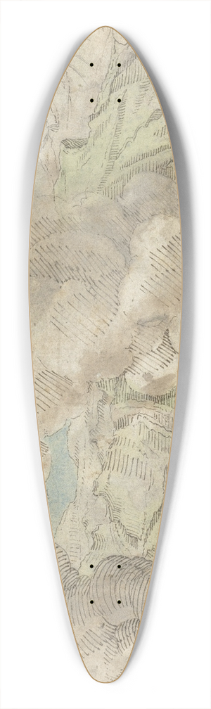 Gerard ter Borch - Gezicht op de Solfatara bij Pozzuoli, buiten Napels 39.3 inch art pintail longboard deck