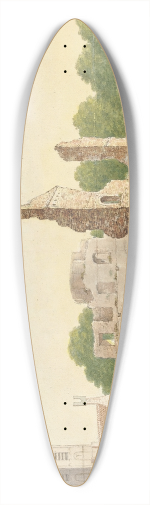Gerardus Johannes Verburgh - De rune van de Abdij van Rijnsburg 39.3 inch art pintail longboard deck