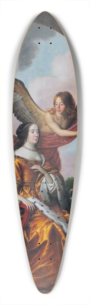 Gerard van Honthorst - Amalia and her Daughters watching the Triumph of Frederik Hendrik 39.3 inch art pintail longboard deck