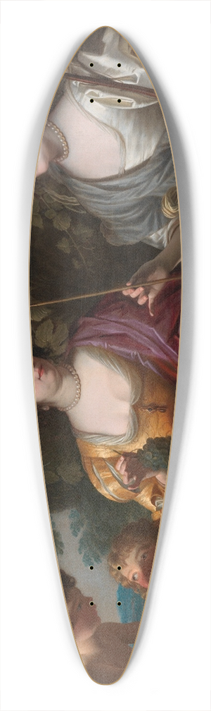 Gerard van Honthorst - Double Portrait of Amalia van Solms and Charlotte de La Trmolle 39.3 inch art pintail longboard deck