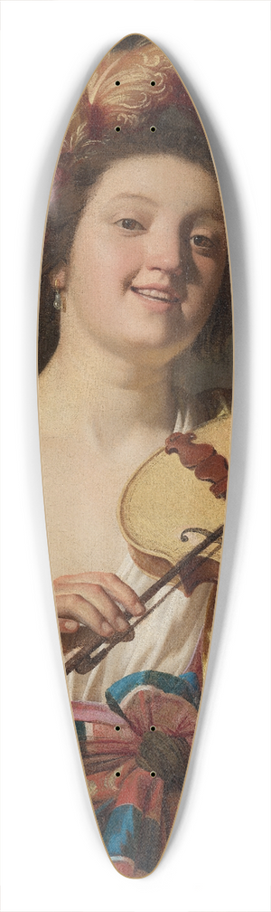 Gerard van Honthorst - The Violin Player 39.3 inch art pintail longboard deck