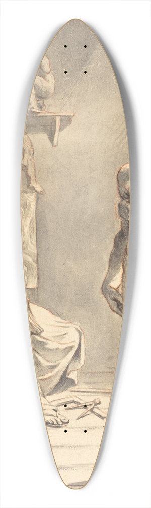 Gerard van Houten - Allegory of Sculpture 39.3 inch art pintail longboard deck
