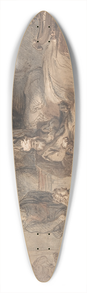 Gerbrand van den Eeckhout - Davids Promise to Bathsheba 39.3 inch art pintail longboard deck