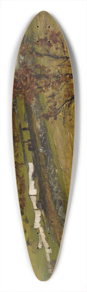 Gerhard Munthe - Autumn Landscape, ylo 39.3 inch art pintail longboard deck