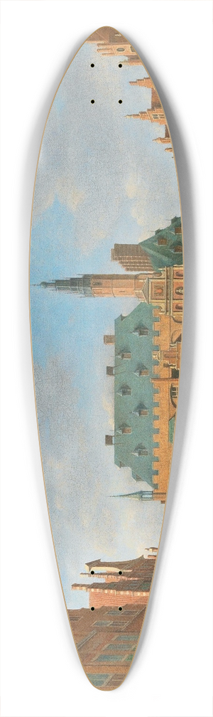 Gerrit Adriaensz. Berckheyde - The Grote Markt in Haarlem with the Town Hall 39.3 inch art pintail longboard deck