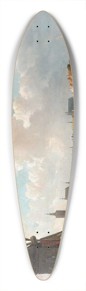 Gerrit Adriaensz. Berckheyde - View of The Hague from the Delftse Vaart in the Seventeenth Century 39.3 inch art pintail longboard deck Gerrit Adriaensz. Berckheyde - View of The Hague from the Delftse Vaart in the Seventeenth Century 39.3 inch art pintail longboard deck