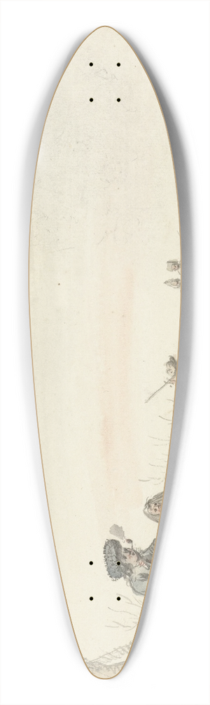 Gerrit Grasdorp - Wintergezicht op het Zwarte Water bij Zwolle 39.3 inch art pintail longboard deck