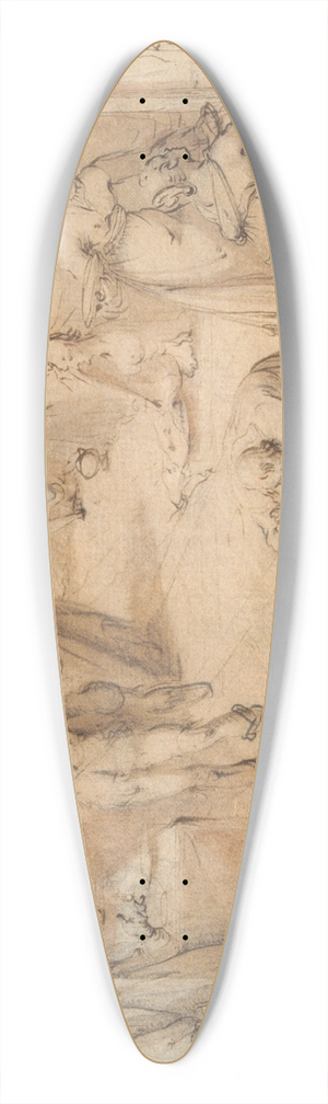 Gerrit Pietersz - Tamar Making Cakes ForAmnon 39.3 inch art pintail longboard deck Gerrit Pietersz - Tamar Making Cakes ForAmnon 39.3 inch art pintail longboard deck