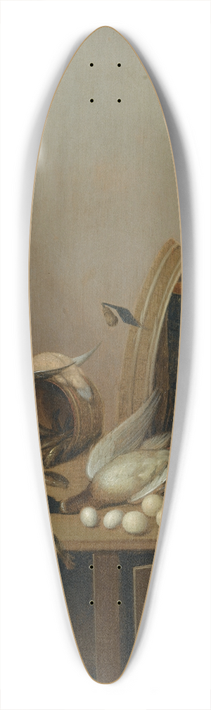 Gerrit van Vucht - Still Life With A Dead Duck, Fish, Pears, Eggs, A Copper Pot And Other Objects, All Arranged On A Kitchen Cabinet 39.3 inch art pintail longboard deck