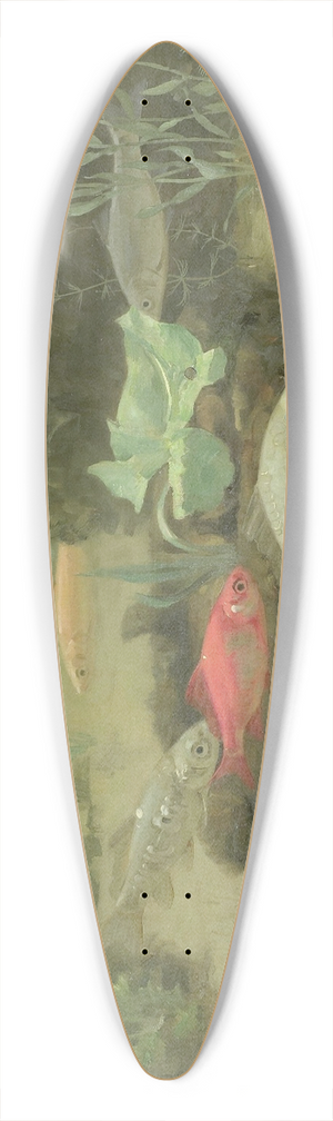 Gerrit Willem Dijsselhof - Gold- and Silverfish in an Aquarium 39.3 inch art pintail longboard deck