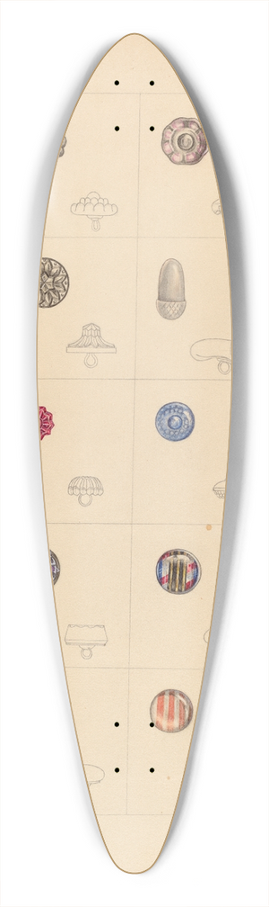 Gertrude Lemberg - Buttons 39.3 inch art pintail longboard deck