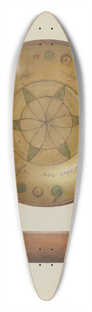 Giacinto Capelli - Pa. German Plate 39.3 inch art pintail longboard deck