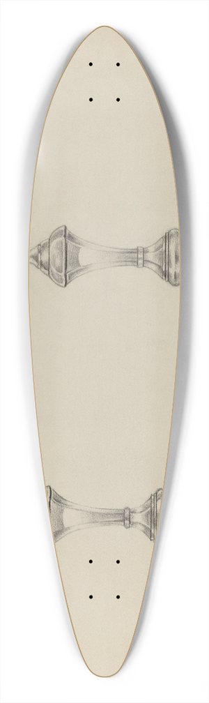 Giacinto Capelli - Silver Candlesticks 39.3 inch art pintail longboard deck