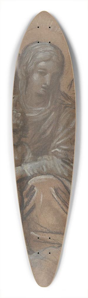 Giacomo Cavedone - The Virgin and Child with Two Male Saints 39.3 inch art pintail longboard deck
