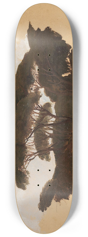 Adolph Tidemand - Study of Stone Pines 8.25 inch art skate deck