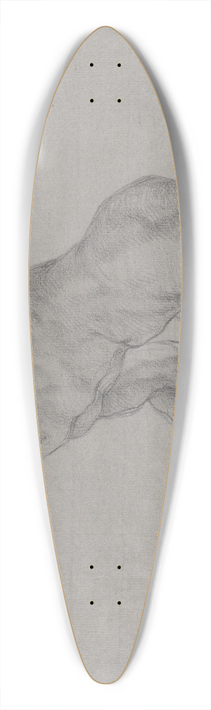 Giacomo Zoboli - Study of a Nude Man in an Action Pose Seen from the Side 39.3 inch art pintail longboard deck Giacomo Zoboli - Study of a Nude Man in an Action Pose Seen from the Side 39.3 inch art pintail longboard deck