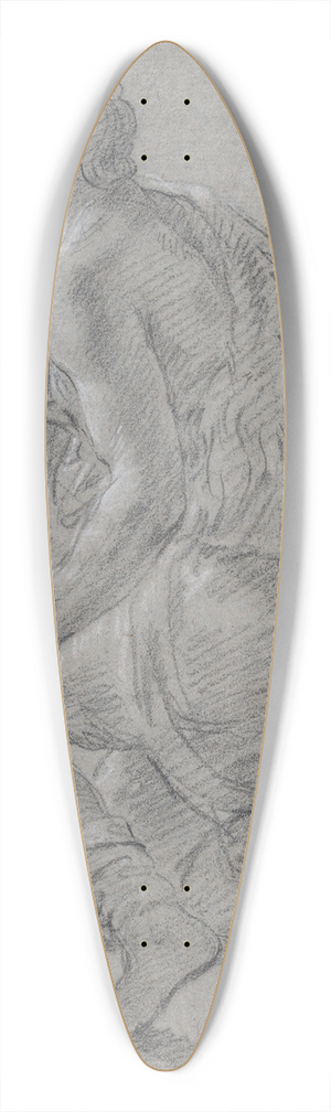 Giacomo Zoboli - Study of Male Figure Kneeling in a Three-Quarter View, Facing Left (a Shepherd) 39.3 inch art pintail longboard deck Giacomo Zoboli - Study of Male Figure Kneeling in a Three-Quarter View, Facing Left (a Shepherd) 39.3 inch art pintail longboard deck