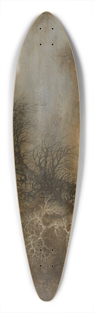 Gijsbrecht Leytens - Snow Landscape with Gypsies 39.3 inch art pintail longboard deck