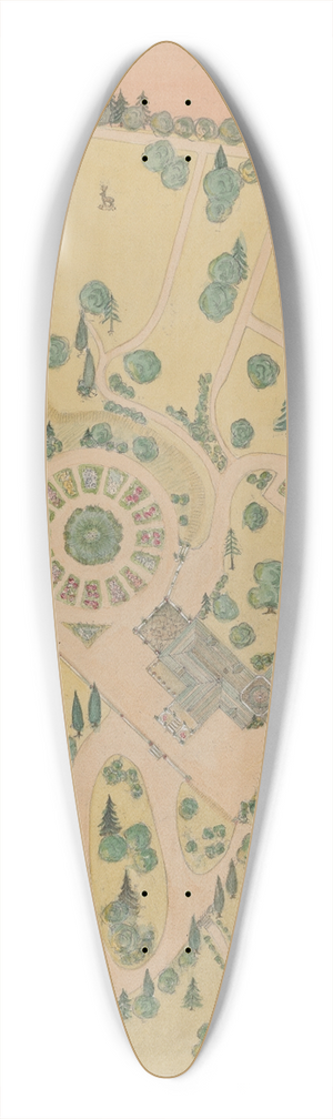 Gilbert Sackerman - Thomas Ingham Estate 39.3 inch art pintail longboard deck