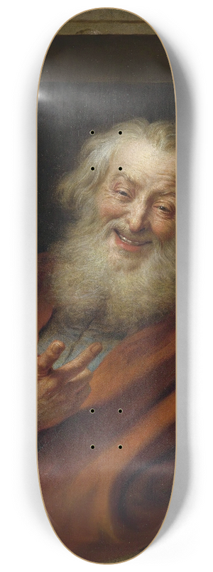 Charles-Antoine Coypel - Cheerful Democritus 8.25 inch art skate deck