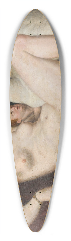 Gillis Coignet - Leda and the swan 39.3 inch art pintail longboard deck