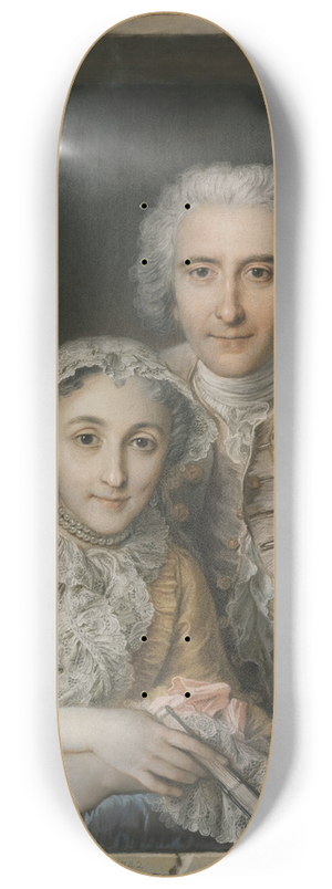 Charles-Antoine Coypel - Portrait of Philippe Coypel and His Wife 8.25 inch art skate deck