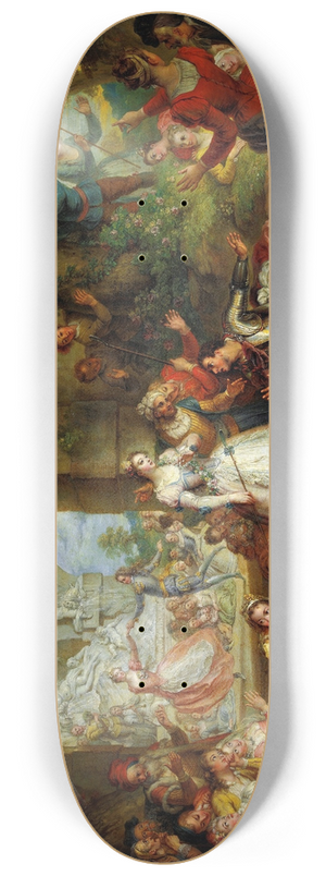 Charles-Antoine Coypel - Roland And The Marriage Of Angelique 8.25 inch art skate deck