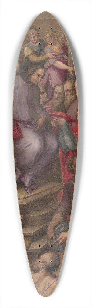 Giorgio Vasari - Lorenzo the Magnificent receives the tribute of the ambassadors 39.3 inch art pintail longboard deck