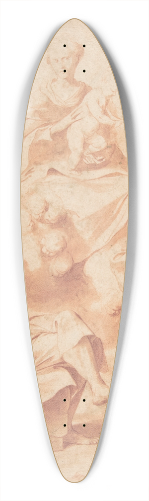 Giovanni Angelo Canini - The Virgin and Child Appearing to Saint Anthony of Padua and a Hermit 39.3 inch art pintail longboard deck