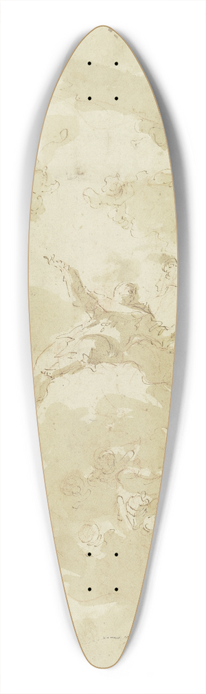 Giovanni Antonio Guardi - Apotheosis of a saint 39.3 inch art pintail longboard deck