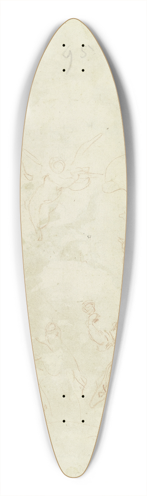 Giovanni Antonio Guardi - Personifikation des Glaubens (Fides) mit drei Engeln 39.3 inch art pintail longboard deck