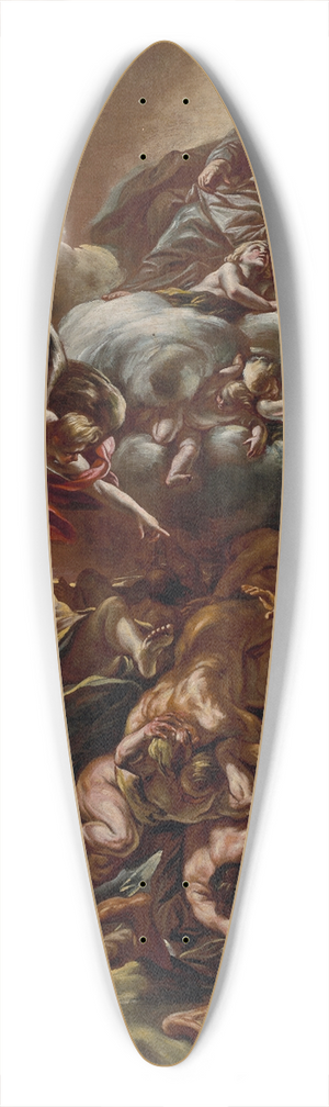 Giovanni Battista Beinaschi - The Fall of the Rebel Angels 39.3 inch art pintail longboard deck