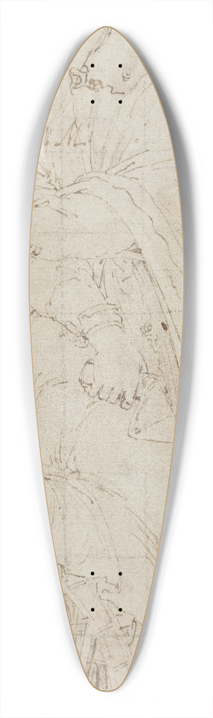 Giovanni Battista Bertani - En kvinde med et skriftbnd i venstre og en murske i hjre hnd, lnende sig til en himmelglobus 39.3 inch art pintail longboard deck