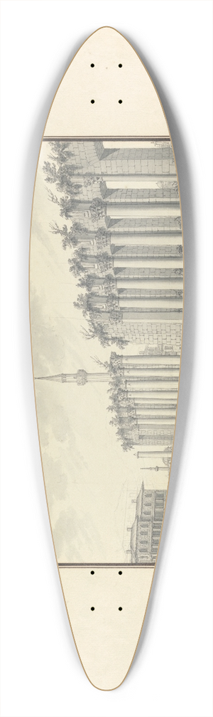 Giovanni Battista Borra - View of Ruins of the Asclepium at Pergamon 39.3 inch art pintail longboard deck