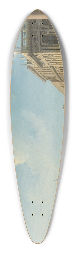 Giovanni Battista Cimaroli - Venice A View From The Piazzetta, Looking West Towards The Dogana And Santa Maria Della Salute, With The Zecca, Biblioteca Sansoviniana And Column Of St. Theodore 39.3 inch art pintail longboard deck