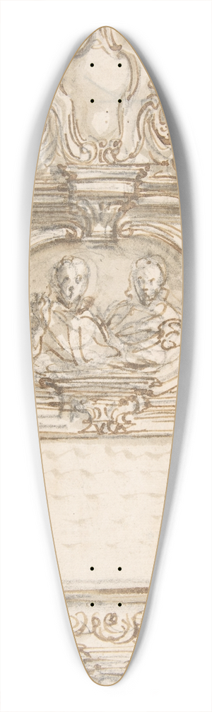Giovanni Battista Foggini - Design for an Epitaph 39.3 inch art pintail longboard deck Giovanni Battista Foggini - Design for an Epitaph 39.3 inch art pintail longboard deck