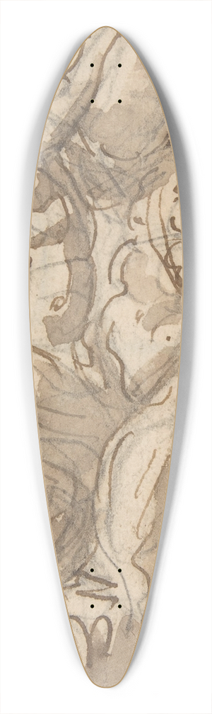 Giovanni Battista Foggini - Design for a Statue consisting of a Satyr and Satyress Lifting a Vase 39.3 inch art pintail longboard deck