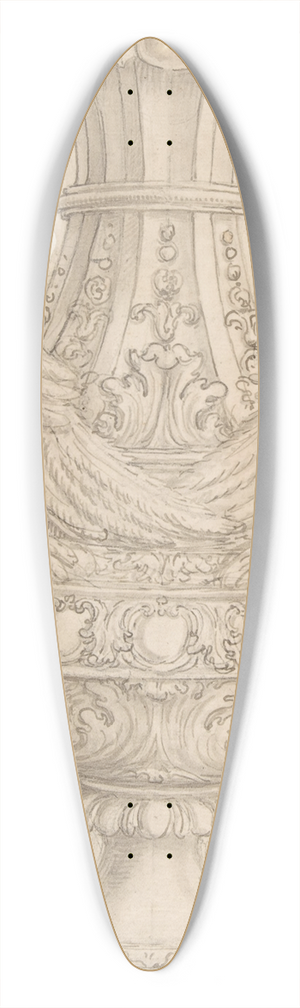 Giovanni Battista Foggini - Design for Vase with Eagles 39.3 inch art pintail longboard deck Giovanni Battista Foggini - Design for Vase with Eagles 39.3 inch art pintail longboard deck