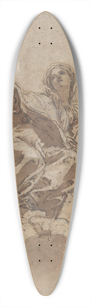 Giovanni Battista Gaulli - Allegorical Figure of Faith 39.3 inch art pintail longboard deck