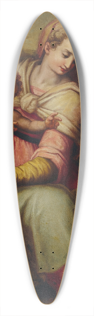 Giovanni Battista Naldini - Madonna and Child with the infant Saint John the Baptist 39.3 inch art pintail longboard deck