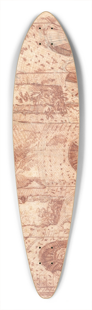 Giovanni Battista Piranesi - The Octagonal Room in the Small Baths at the Villa of Hadrian (Tivoli) 39.3 inch art pintail longboard deck