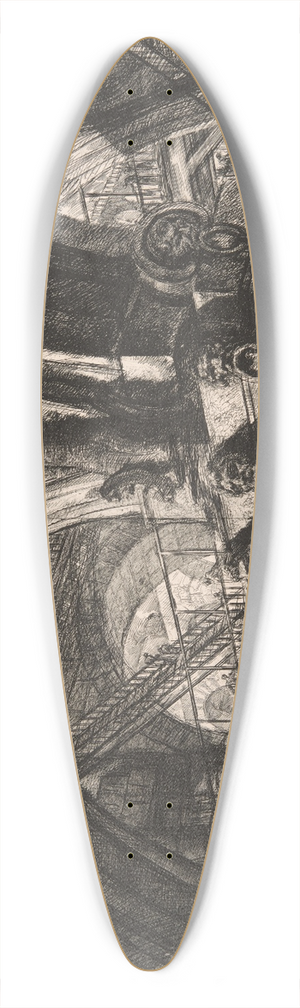 Giovanni Battista Piranesi - The Pier with a Lamp 39.3 inch art pintail longboard deck