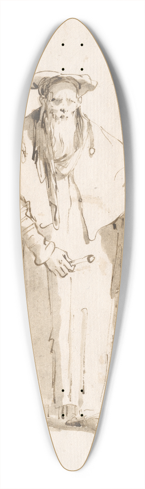 Giovanni Battista Tiepolo - A Standing Oriental Holding a Rod 39.3 inch art pintail longboard deck Giovanni Battista Tiepolo - A Standing Oriental Holding a Rod 39.3 inch art pintail longboard deck